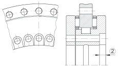 轉(zhuǎn)臺軸承 RTC325, 雙列，用于絲杠安裝