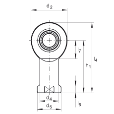 桿端軸承 GIR10-DO, 根據(jù) DIN ISO 12 240-4 標準，帶右旋內螺紋，需維護