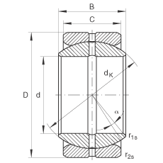關(guān)節(jié)軸承 GE50-ZO, 根據(jù) DIN ISO 12 240-1 標準，英制尺寸，需維護
