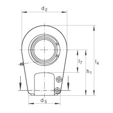 液壓桿端軸承 GIHRK120-DO, 根據 DIN ISO 12 240-4 標準，帶右旋螺紋夾緊裝置，需維護