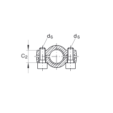液壓桿端軸承 GIHNRK32-LO, 根據(jù) DIN ISO 12 240-4 標(biāo)準(zhǔn)，帶右旋螺紋夾緊裝置，需維護(hù)