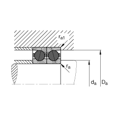 主軸軸承 HCB7224-C-T-P4S, 調(diào)節(jié)，成對或單元安裝，接觸角 α = 15°，陶瓷球，限制公差