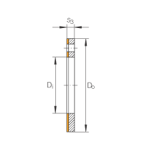 推力墊圈 EGW52-E40, 推力墊圈，免維護，帶鋼襯